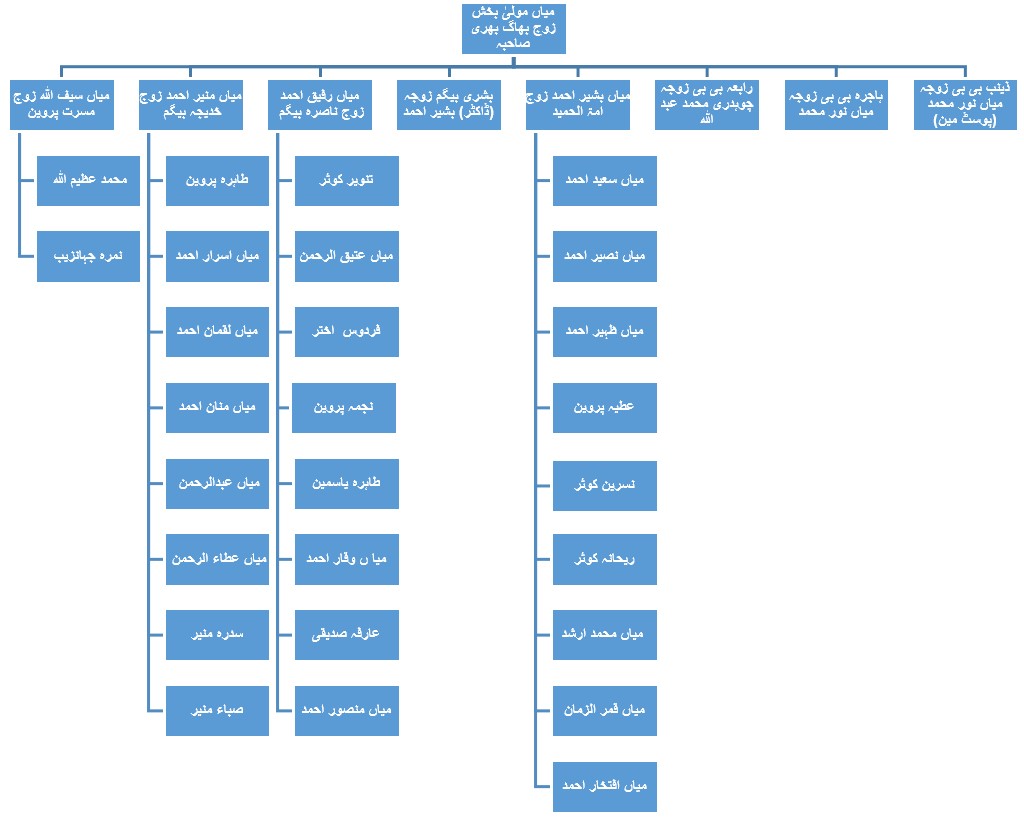 شجرہ نسب میاں مولیٰ بخش صاحب